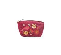 Wildflower Velvet Coin Purse in Dry Rose