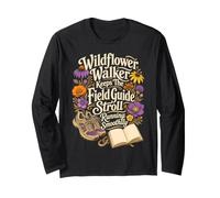 Wildflower Walker Keeps The Field Guide Stroll On Track Long Sleeve T-Shirt