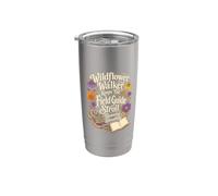 Wildflower Walker Keeps The Field Guide Stroll On Track Stainless Steel Insulated Tumbler