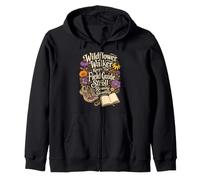 Wildflower Walker Keeps The Field Guide Stroll On Track Zip Hoodie