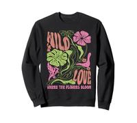 Wildflower Wild Love Where Flowers Bloom Boho Floral Retro Sweatshirt