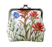 Wildflower World Leather Kiss Lock Coin Purse-Small Mini Wallet for Women | Premium Pu Leather. Kiss Lock. Compact Size.
