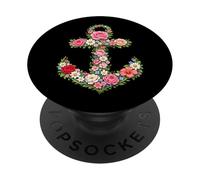 Wildflowers Anchor Flower Nautical Sailing PopSockets Adhesive PopGrip