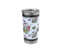 Wildflowers and Butterflies Design Stainless Steel Insulated Tumbler