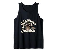 Wildflowers and Freedom Rustic Meadow Scene Tank Top