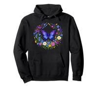Wildflowers Butterfly Flower Gardening Floral Pullover Hoodie