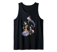 Wildflowers Flower Musical Note Music Tank Top