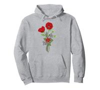 Wildflowers Natural Poppy Garden Flowers Blossoms Botany Pullover Hoodie