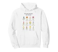 Wildflowers of Texas Botanical Art in Vintage Style Pullover Hoodie