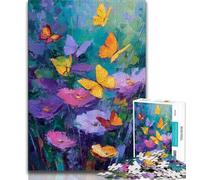 Wildflowers Oil Painting 1000 Piece Jigsaw Puzzles,Challenging Game And Family Play for Is Ideal As A Gift for The Whole Family (38x26cm)