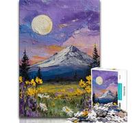 Wildflowers Oil Painting 1000 Piece Jigsaw Puzzles for Teenagers Gifts,Staycation Kill Time with Fully Interlocking Randomly Shaped Pieces 50x75cm