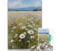 Wildflowers Oil Painting Jigsaw Puzzles for Teenagers,Help The Brain Exercise Addictive Toys to Cultivate Patience A Work of Art 38x26cm