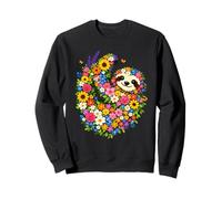 Wildflowers Sloth Flower Gardening Floral Sweatshirt