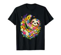 Wildflowers Sloth Flower Gardening Floral T-Shirt