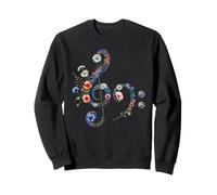 Wildflowers Treble Clef Flower Musical Note Music Sweatshirt