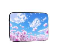 Wildflowers Under Blue Sky Patterned Laptop Sleeve Bag, 17 Inch Shockproof Laptop Sleeve, Slim Laptop Bag,...