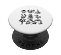 Wildflowers Vintage Botanical Illustration Graphic Design PopSockets Adhesive PopGrip