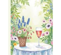 Wildflowers & Wine: Wide Ruled Notebook with Writing Space and Open Creative Area