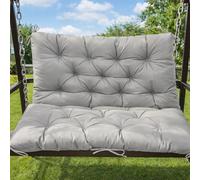WildFun 2/3/4 Seater Bench Cushion, Pallet Cushions Outdoor Garden Chair Cushion with Ties Waterproof Anti-slip & UV Resistant Fabric for Indoor Outdoor Yard Garden (Light Green, 150 * 100 * 10 CM)