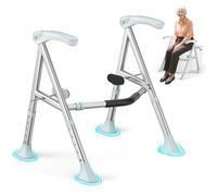 WildFun Toilet Safety Rail, Toilet Frame for Disabled, Adjustable Height and Width, Anti-Slip Handrails and Bottom, Sturdy and Secure Fit Most Toilets, Fit for Elderly, Pregnant Women, The Injured