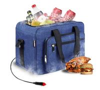 Wildgeek 26 Quarts 12 Volt Portable Iceless Car Electric Cooler Bag USB 25L AC/DC Cool and Heat Thermal Plug in Fridge Compatible Mini Cooler Warmer Refrigerator for Vehicles Truckers