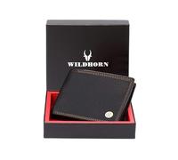 WildHorn Genuine Leather Hand-Crafted Wallet for Men's, New Nappa Black 2, Classic