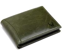 WildHorn Leather Men's Wallet (WH1173), GREEN CRUNCH, Classic