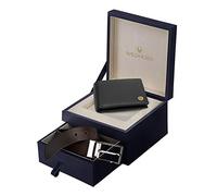 WildHorn® RFID Protected Genuine Leather Wallet & Gift Combo for Men, New Black, Contemporary