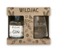 Wildjac Natural Dry Gin & Glass Gift Set 20 cl | 37.5% ABV | Premium British Craft Gin with Tasting Glass
