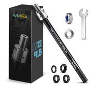 WildKids Thru Axle for Bicycle Trailer M12 160-178 mm Thru Axle, Adjustable Shaft Length, Thru Axle Compatible with Thule, Qeridoo, Croozer Bicycle Trailer Couplings - With Non-Slip Nuts