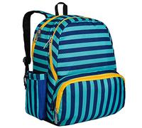 Wildkin 17-inch Kids Backpack - Durable, Lightweight School Bag for Boys & Girls, Blue Stripes, 17 Inch, Kids Backpack