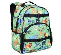 Wildkin Eco rPET Next Gen Boys Girls Backpack with Padded Back, Adjustable Strap, Top Handle and Side Mesh Pocket, Wild animals, 15 Inch/12L, Modern