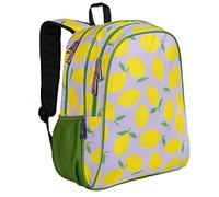 Wildkin Kids 15-inch Elementary School Backpack - Durable Padded Bag with Adjustable Straps for School, Travel & Everyday Use, Multiple Pockets, Boys & Girls Ages 5-10 - Lilac Lemonade
