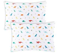 Wildkin Kids 2-Pack 100% Cotton Flannel Pillow Case for Boys & Girls, Soft & Breathable Fabric Kids Pillowcase, Measures 30 X 20 Inches, Fits Standard Size Pillow (Jurassic Dinosaurs)