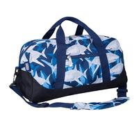 Wildkin Kids Overnighter Duffel Bags for Boys & Girls, Perfect for Early Elementary Sleepovers Duffel Bag for Kids, Carry-On Size & Ideal for School or Overnight Travel Bag (Sharks)