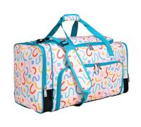 Wildkin Kids Weekend Duffle Bag Hand Size for School, Travel and Pajama Parties, Peach Confetti, One Size, Soft Canvas Tote Bag for Kids