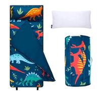 Wildkin Microfiber Nap Mat with Pillow for Toddler Boys and Girls, Measures 50 x 20 x 1.5 Inches, Ideal for Daycare and Preschool, Mom's Choice Award Winner, BPA-Free, Olive Kids (Jurassic Dinosaurs)