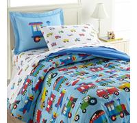 Wildkin Twin Comforter Set, Trains Planes & Trucks