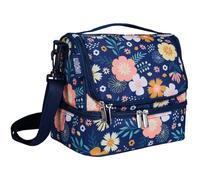 Wildkin Two Compartment Insulated Lunch Bag for Kids - School & Travel Ready - Wildflower Bloom