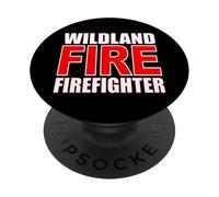 WILDLAND FIREFIGHTER FIREMAN FIRE DEPARTMENT RESCUE TEE PopSockets Adhesive PopGrip