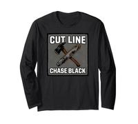 Wildland Firefighter Hotshot Cut Line Chase Black Long Sleeve T-Shirt