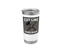 Wildland Firefighter Hotshot Cut Line Chase Black Stainless Steel Insulated Tumbler
