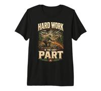 Wildland Firefighter Hotshot Hard Work is The Easy Part Premium T-Shirt