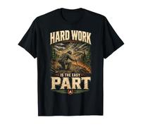 Wildland Firefighter Hotshot Hard Work is The Easy Part T-Shirt