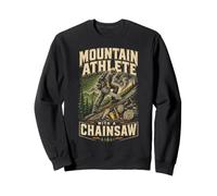 Wildland Firefighter Hotshot Mountain Athlete With Chainsaw Sweatshirt