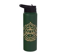 Wildland Firefighting Emblem Quote Wiland Fire Firefighter Stainless Steel Insulated Water Bottle