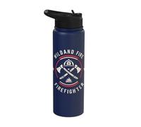 Wildland Firefighting Emblem Quote Wildland Fire Firefighter Stainless Steel Insulated Water Bottle