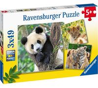 Ravensburger Wildlife 3x 49 Piece Jigsaw Puzzles for Kids Age 5 Years +