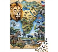 Wildlife Africa 1000 Pieces Mini Jigsaw Puzzle for Adults | 52x38cm Cardboard Home Decor Durable Structure Birthday Gift Stress Relief