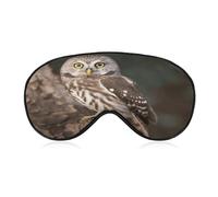 Wildlife Animal Owl Sleep Mask for Side Sleeper Light Blocking Night Blindfold Eye Shade Cover with Adjustable Strap Soft Breathable Zero Pressure Eye Masks for Travel Nap